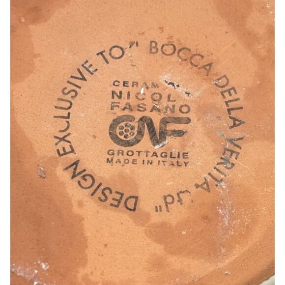 Ceramiche Nicola Fasano Large Olive Oil Jug Hand-Painted Terracotta Italy Made - Picture 6 of 7